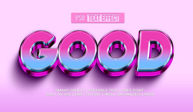 Free PSD good text style effect