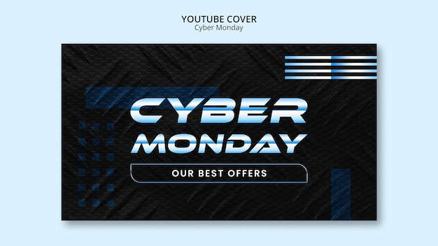 Free PSD gradient cyber monday template