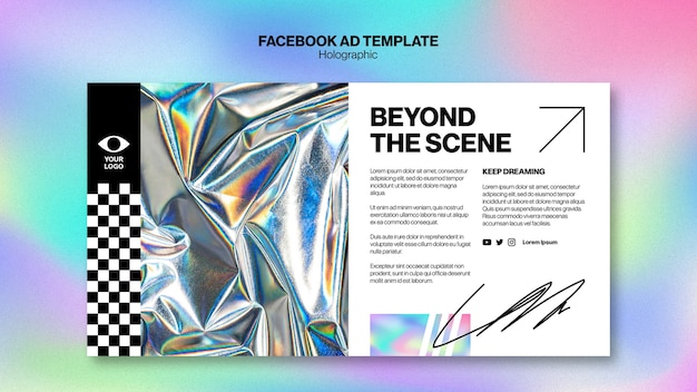 Free PSD gradient holographic template design