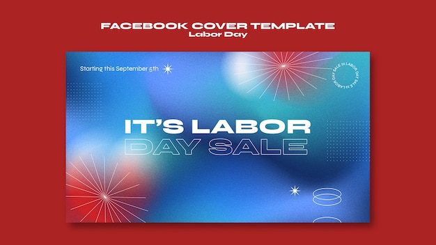 Free PSD gradient labor day design template