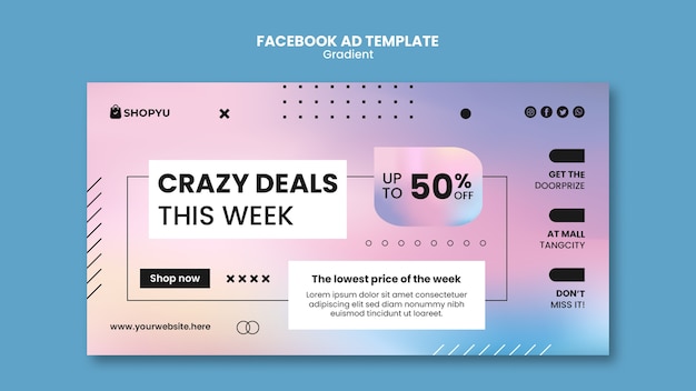 Free PSD gradient sales template design