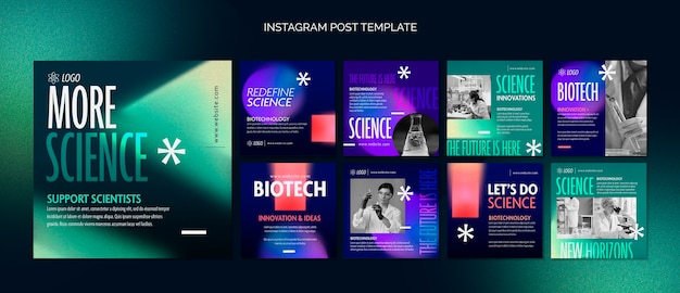 Free PSD gradient science template design