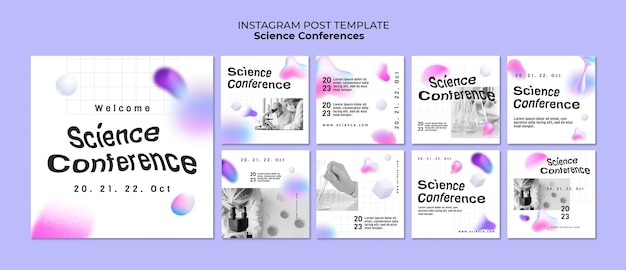 Free PSD gradient science template design