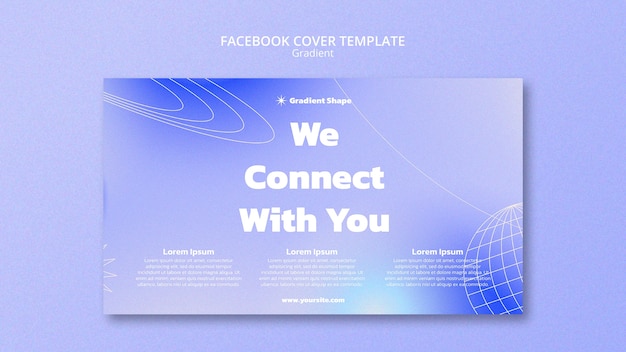 Free PSD gradient style facebook cover template