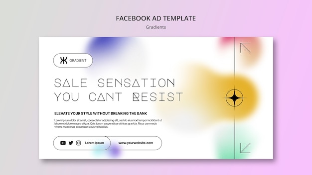 Free PSD gradient style facebook template