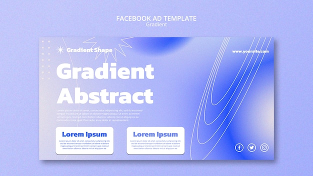 Free PSD gradient style facebook template