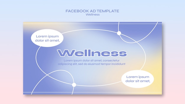 Free PSD gradient wellness facebook template