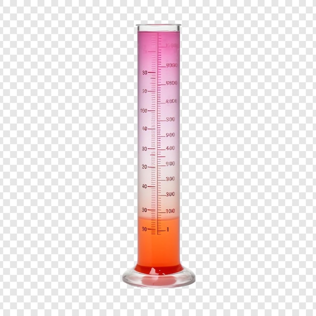 Free PSD graduated cylinder isolated on transparent background