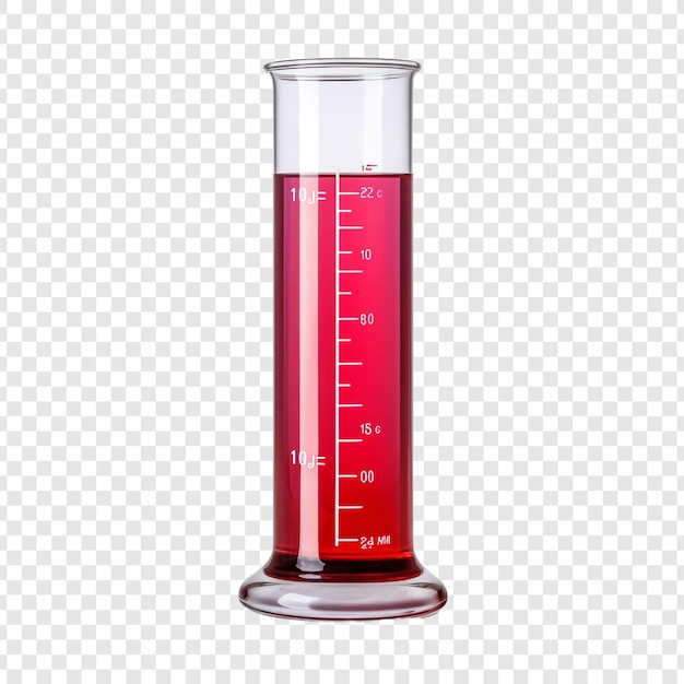 Free PSD graduated cylinder isolated on transparent background