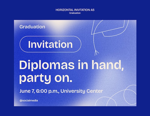 Free PSD graduation  template design