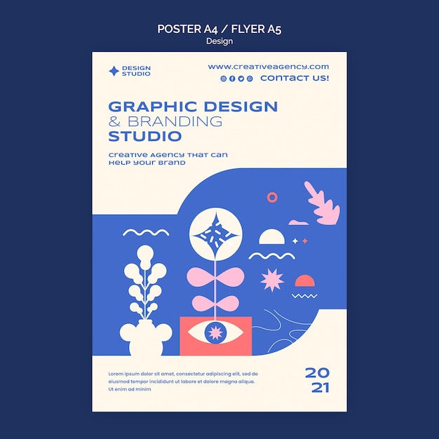 Free PSD graphic design poster template