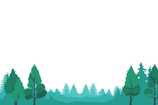 Free PSD green forest illustration