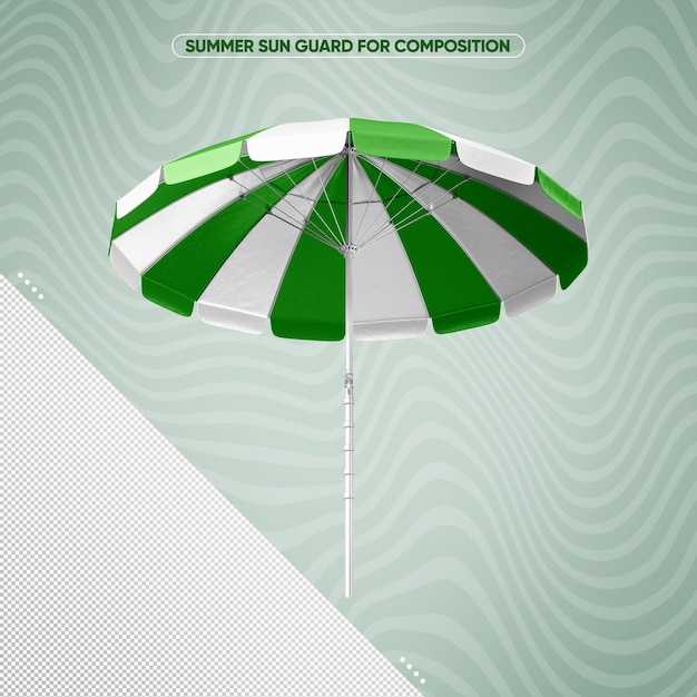 Free PSD green summer sunshade with white front for makeup