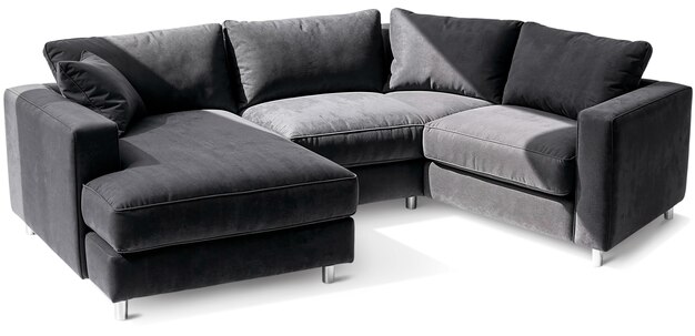 Grey sofa isolated