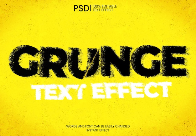 Free PSD grunge text effect