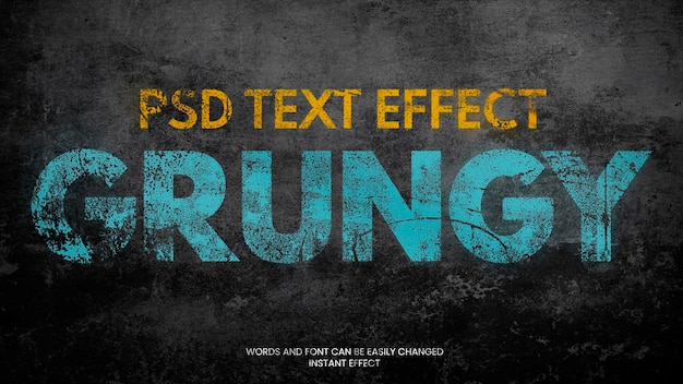 Grungy text effect