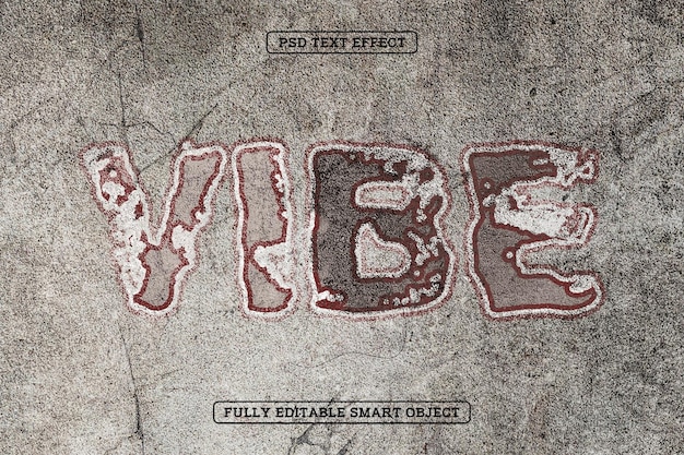 Free PSD grungy vibe paint text effect