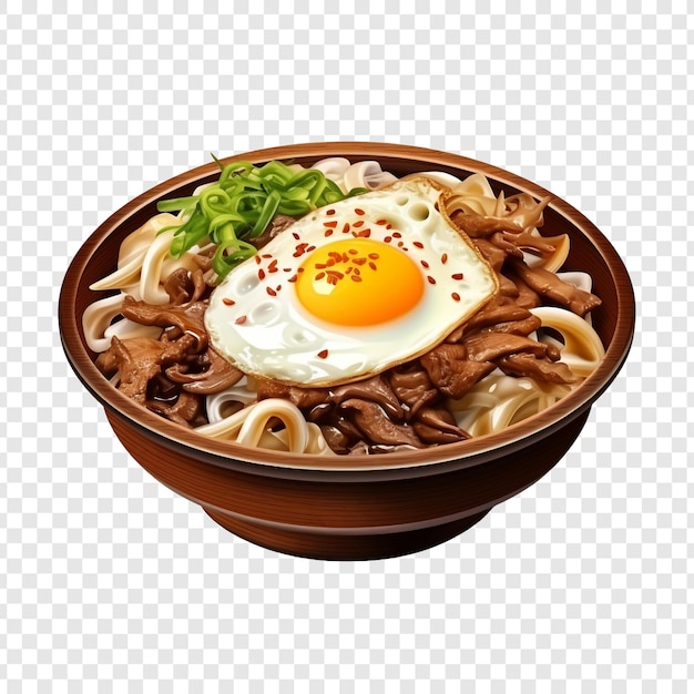 Free PSD gyudon isolated on transparent background