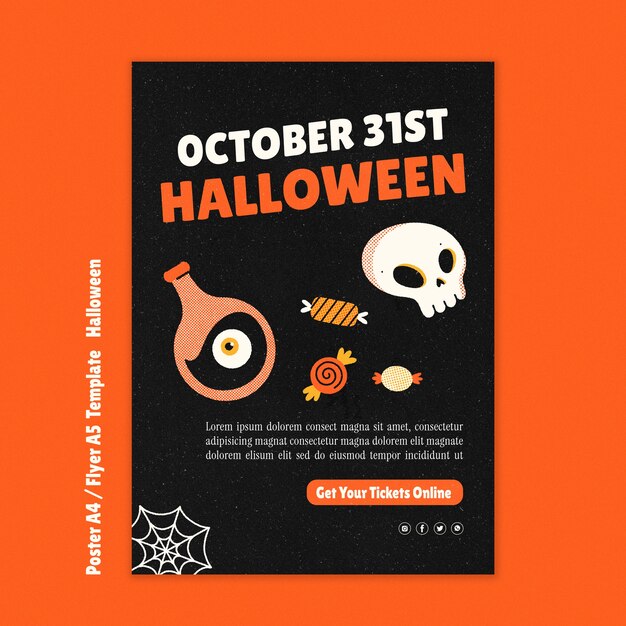 Halloween celebration poster template