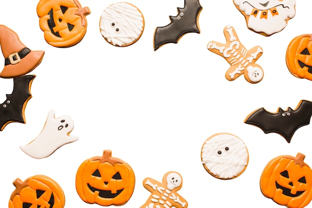 Free PSD halloween cookies design isolated