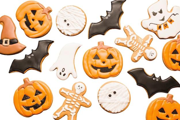 Free PSD halloween cookies design isolated