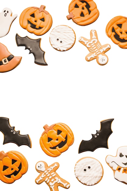 Free PSD halloween cookies design isolated