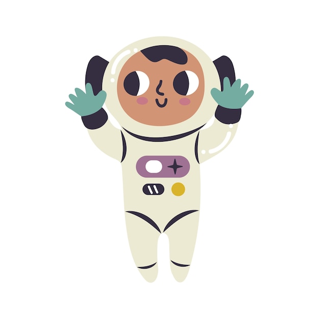 Free PSD hand drawn astronaut isolated