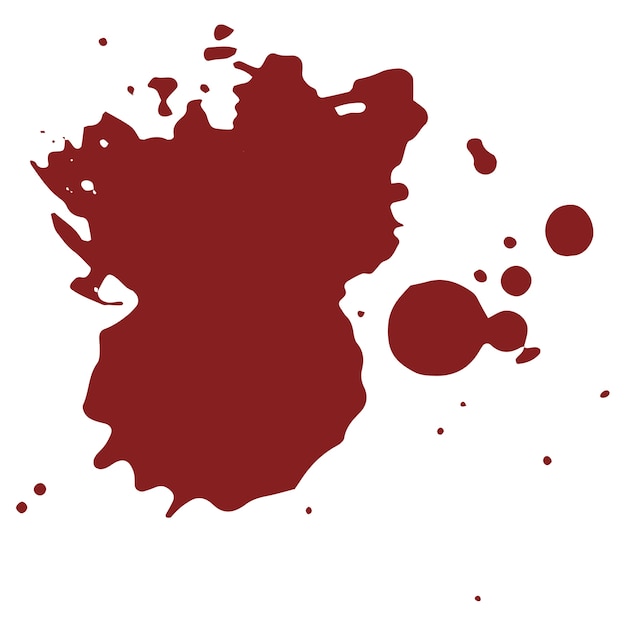 Free PSD hand drawn blood splatter isolated