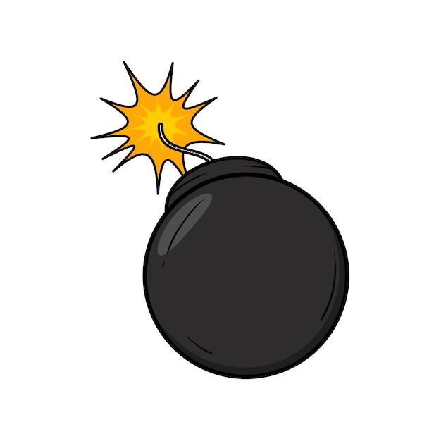 Free PSD hand drawn bomb illustration