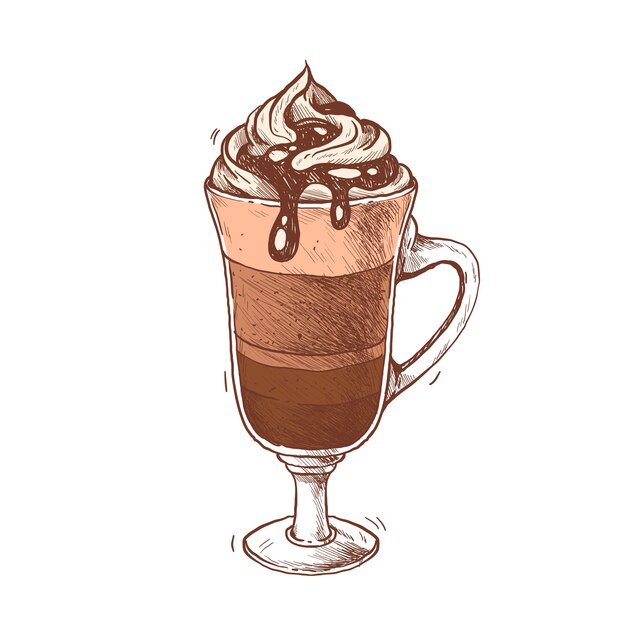 Hand drawn coffee illustration