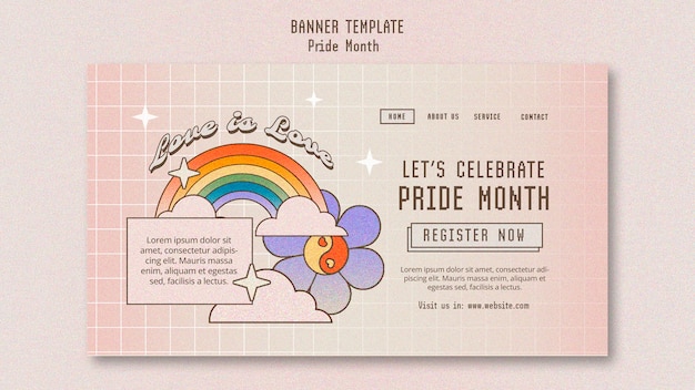 Hand drawn pride month landing page