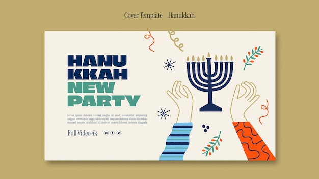 Free PSD hanukkah celebration youtube cover template