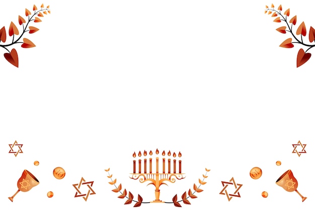 Free PSD hanukkah illustration with menorah