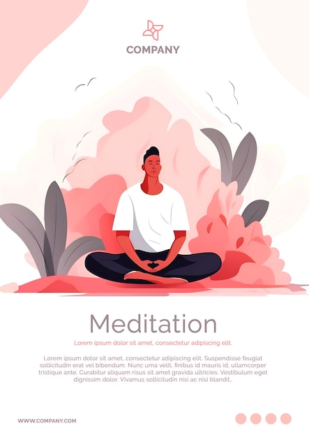 Free PSD harmony of breath yoga meditation brochure