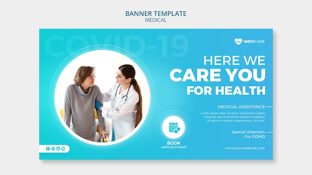 Free PSD healthcare concept banner template