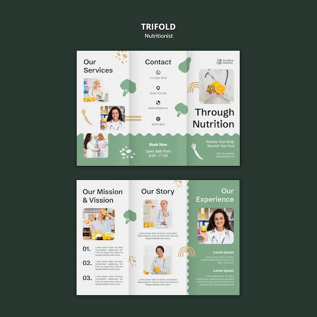 Free PSD healthy food lifestyle template