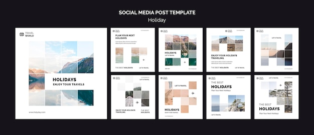 Free PSD holiday social media post template