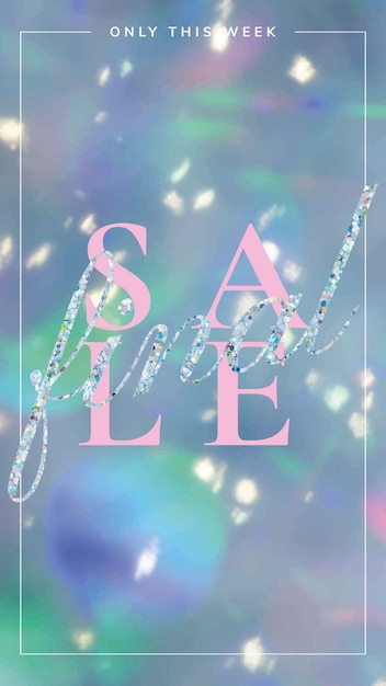 Free PSD holographic sale editable template psd