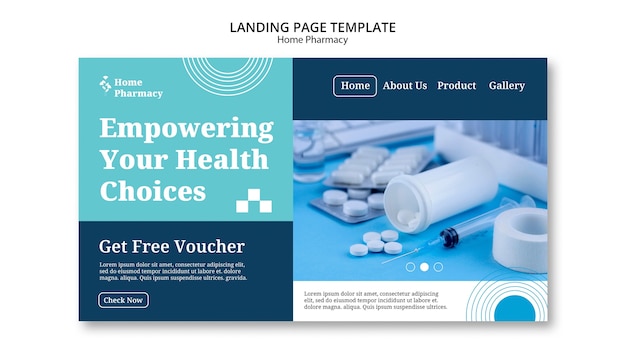 Home pharmacy template design