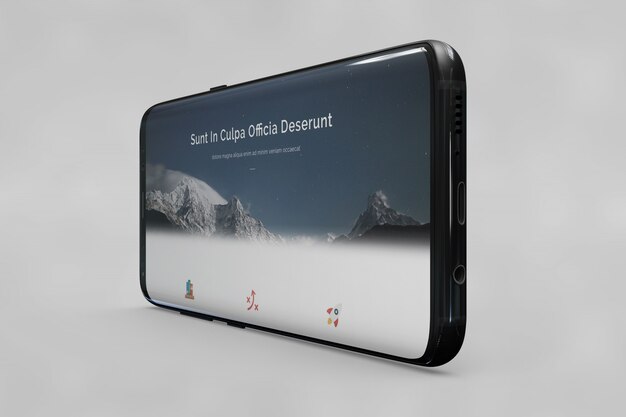 Horizontal smartphone mockup