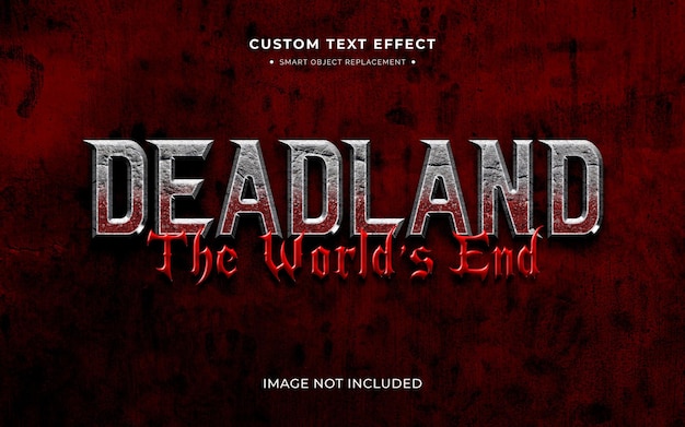 Horror video game 3d text style effect