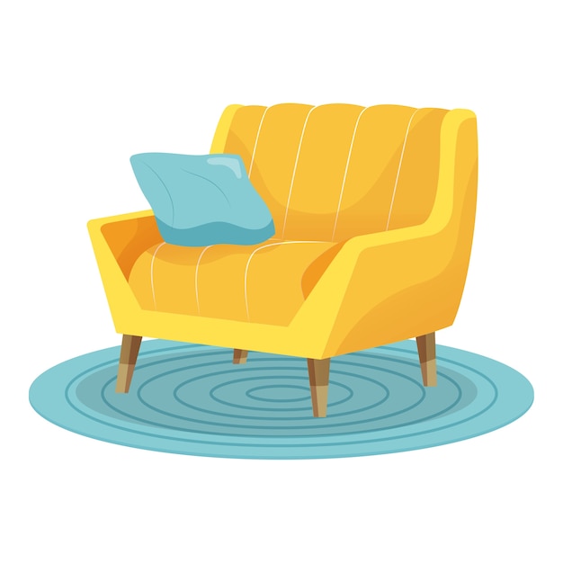 House furniture illustration with armchair