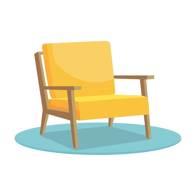 House furniture illustration with armchair