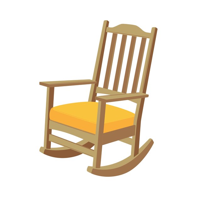 House furniture illustration with rocking chair