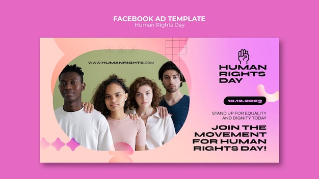 Free PSD human rights day template design