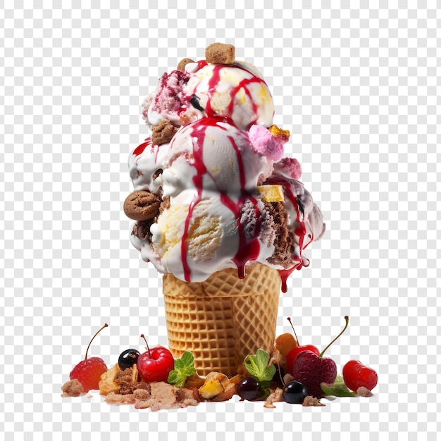 Ice cream isolated on transparent background