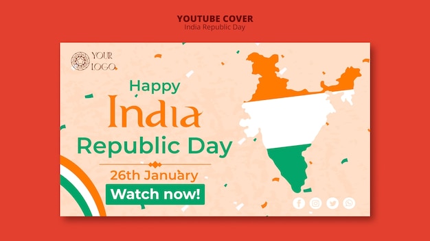 India republic day youtube cover template