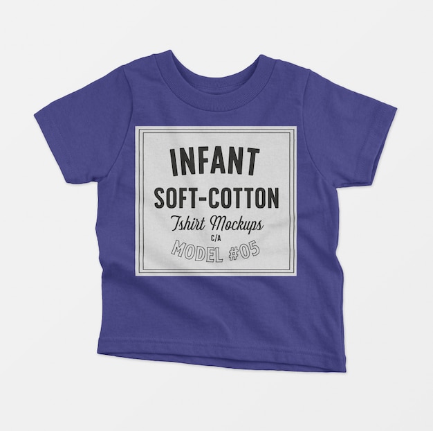 Free PSD infant soft cotton t-shirts mockup