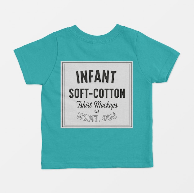 Free PSD infant soft cotton t-shirts mockup