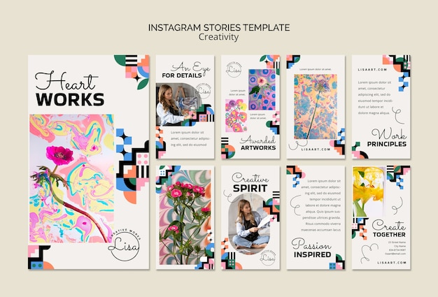 Free PSD influencer instagram stories template design